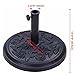 Yescom 18-inch 20-lbs Round Umbrella Base Heavy Stand Holder Fit for 8ft 9ft 10ft Patio Garden Umbrella Black