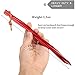 7001 Aluminum Tent Stakes,Cyclone Shape Tent Pegs with Reflective Pull Cords & Pouch-6 Pack