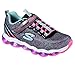 Skechers Kids Girls' Glimmer Lights Sneaker, Black/Multi, 3 M US Little Kid