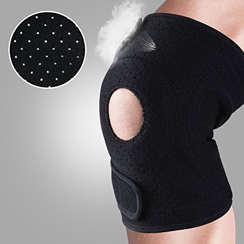 Knee Brace Wrist Protective Pads Professional Knee Support For Construction Basketball Bicycle Wresting & Volleyball,with Adjustable Size and Breathable,Ligaments and Meniscus, Black