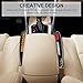 Car Seat Catcher,Topist Catch Caddy Seat Pocket Catcher Leather Auto Seat Side Slit Pocket Drop Catcher Organizer Fills Gaps between Seat & Console, 2 Pcs (Grey)