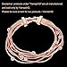 YamaziHD Fashion Jewelry Austrian Crystals Rose Gold Plated Multi-Strand Unique Bracelet for Women Girls (Big size)