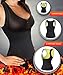 TAILONG Women's Sport Hot Sweat Slimming Neoprene Shirt Vest Body Shapers for Weight Loss No Zipper Gray Sauna Tank Top Shirt (Black Neoprene Shirt Vest, S (US 0-6))