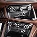 TOOGOO Carbon Fiber for Alfa Romeo Giulia Stelvio 2016 2017 2018 Abs Chrome Center Air Conditioning Adjustment Frame Trim Car Accessory