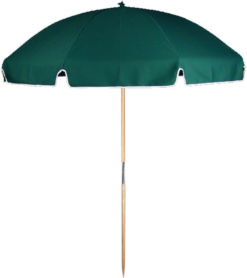 Amazon Com 6 5 Ft Steel Commercial Grade Beach Umbrella Ash Wood Pole Carry Bag Garden Outdoor