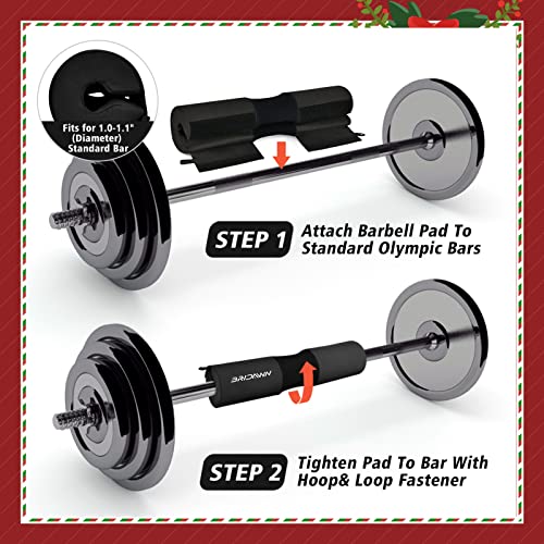 Gonex Barbell Pad for Squats Hip Thrusts Upgraded Bar Neck Pads Workout