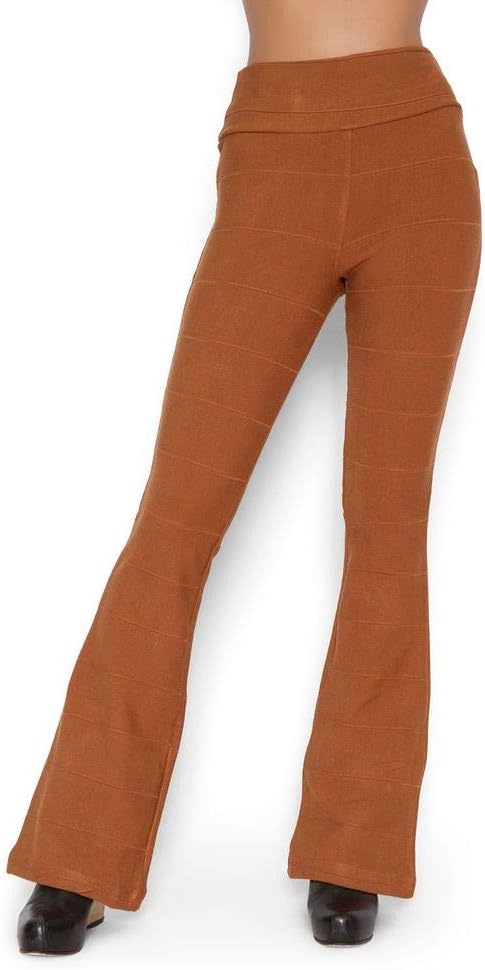 calça bandagem caramelo