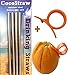 4 Stainless Steel Wide Smoothie Straws + Cleaning Brush + Citrus Peeler - CocoStraw Large Straight Frozen Drink Straw