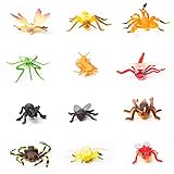 Fun Central AU193 144 Pieces Assorted Insects and Bugs Figures, Plastic Insects and Bugs Toys, Insects and Bugs Figures for Kids