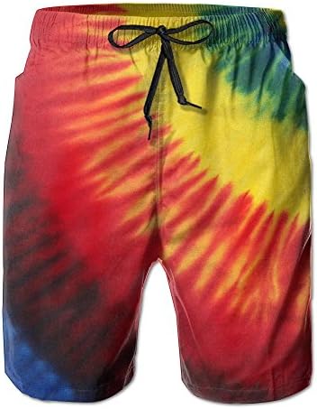 Tie Dye Peace Men's Quick Dry Swim Trunks Beach Board Shorts