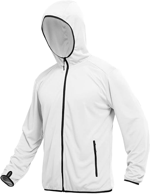 Fishing Shirts for Men Long Sleeve Mesh Fishing Jackets with Hood Thumb