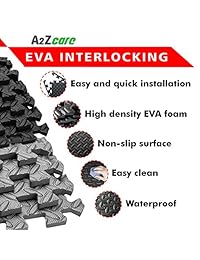 A2ZCare Tapete antiderrapante para ejercicio entrelazados (piso protector), perfecto para practicar gimnasia en el hogar, aeróbicos, yoga y pilates.