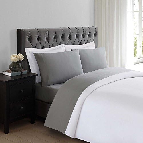 twin sheets and pillowcases solid bedding sets (Gray,Twin, 3 piece set ) Luxurious-Best Value-Beddings-Sale by United Linens