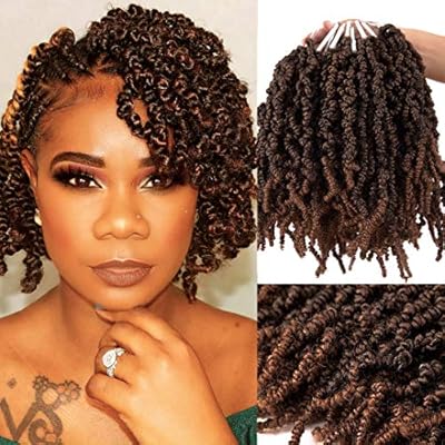 3 Packs Short Curly Spring Pre Twisted Braids Synthetic Crochet