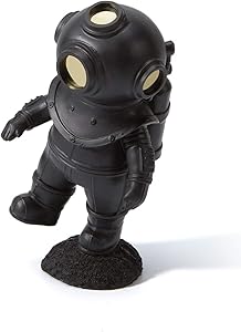 HAUCOZE Statue Figurine Diver Man Sculpture Decor for Home Gifts Souvenirs Giftbox Polyresin Black 18.5cmH