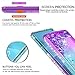 Galaxy S10 Plus Case, Galaxy S10+ Case (Not Fit S10) with 3D PET Screen Protector [2 Pack] for Girls Women, LeYi Glitter Diamond Liquid Quicksand Clear Phone Case for Samsung S10 Plus ZX Teal/Purple