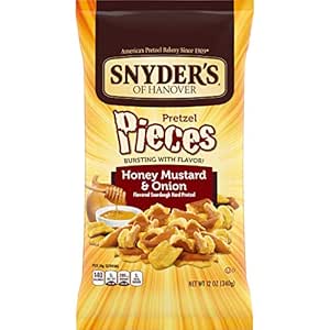 Snyder's of Hanover Pretzel Pieces, Honey Mustard &amp; Onion, 12 Ounce Bag