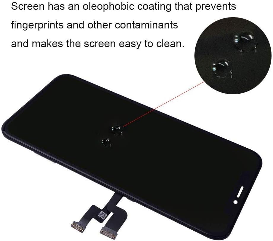 DTLake Screen Replacement Compatible with iPhone Xs Screen Replacement 5.8 inch (Model A1920, A2097, A2098,A2099, A2100) Touch Screen Display digitizer Repair kit Assembly with Complete Repair Tools