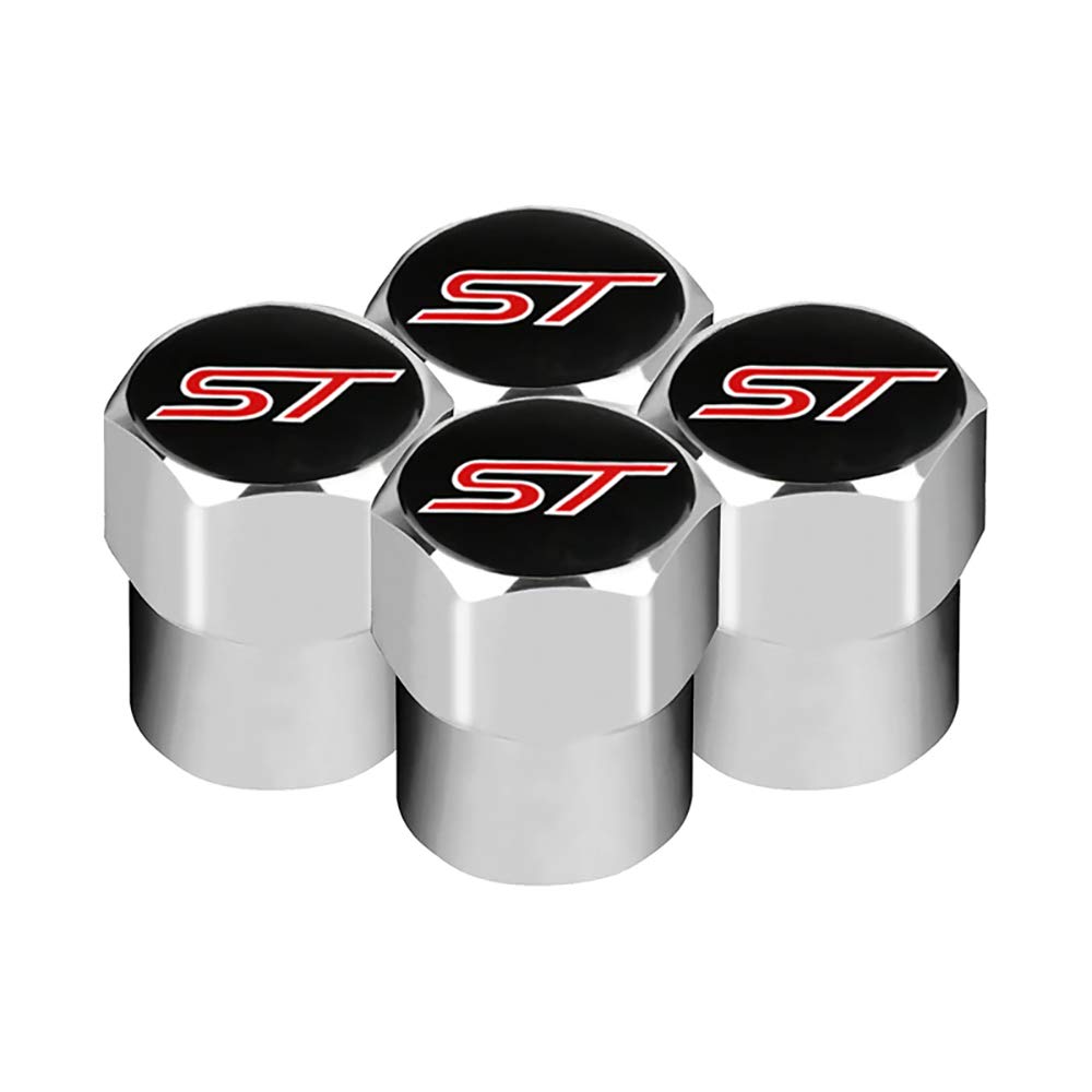 Silver Wheel Valve Dust Caps. (R) Fiesta Focus Mondeo Fusion Kuga Ecosport Puma Galaxy