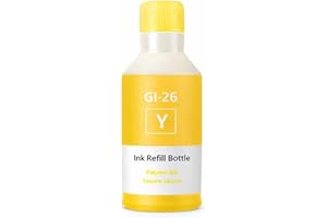 GI-26 GI26 Ink Refill Bottles Set 1 Yellow Compatible GX7021 Ink Replacement for GI-26 GI26 with GX3020 GX4020 GX5020 GX6020 