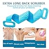 Extra Long Silicone Back Scrubber for Use In Shower, Dual-Sided Body Bath Brush for Exfoliating, Men/Women Deep Clean…
