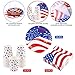 July 4th Decorations Disposable Dinnerware Set for Fourth of July Party Supplies Independence Day Decorations - 25 Plates, 25 Cups, 50 Napkins and 50 Cupcake Toppers(3 Styles) Included