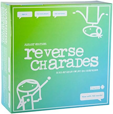 Reverse Charades Board Game - Junior Edition - Fun & Hilarious Family Games - For All Ages - Perfect for Parties and Gatherings