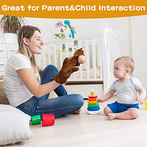 Rtudan 6PCS Animal Puppet Set, Hand Puppets Great Gift for Boys and Girls,Best for Parent-Child Interaction Toy