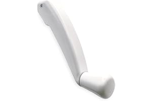 VARIEL PROPERTIES Casement Window Crank Handle Replacement With Folding Low Profile Design, Durable White Finish, Works On Casement And Awning Windows. Fits Milgard Windows And Some Other Window Brands.