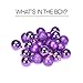 Xmas Balls, Plastic Christmas Baubles Tree Ornaments 24 Pack (Purple)