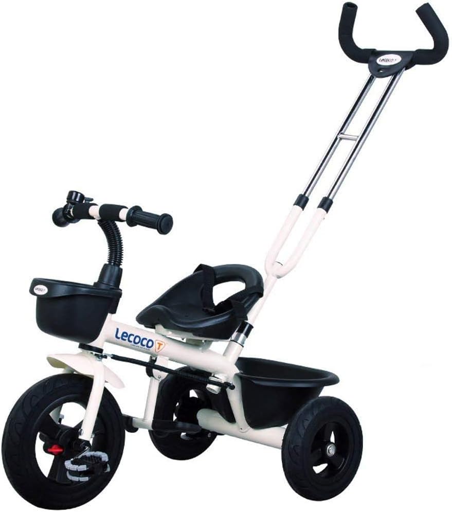 XIUYU Children's Bicycle Folding Cart 1-6 Years Old, Baby Stroller, Removable Push Rod