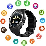 SEPVER Smart Watch SN05 Round Bluetooth Smartwatch with SIM Card Slot Compatible with Samsung LG Sony HTC HUAWEI Google Xiaomi Android Smart Phones for Women Men Kids Boys Girls (Black)