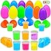 JOYIN 24 Pcs Easter Eggs Filled with Mini Glitter Putty Slime, Bright Colorful Prefilled Easter Eggs with Slime for Kids Basket Stuffer, Eggs Hunt, Party Favors, Classroom Prize