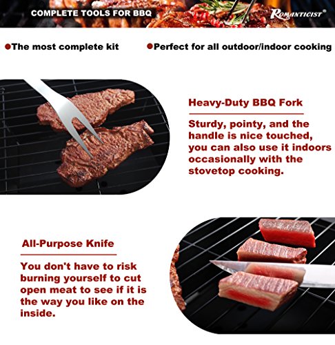 image for 20Pc Heavy Duty Stainless Steel BBQ Grill Tool Accessories Set - Outdo