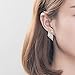 Cleacloud Angel Wings Ear Crawler Earrings Climber Rhinestone Studs Cuffs Ear Wrap Pin Vine Crystal Charm Jewelry Silver Plated