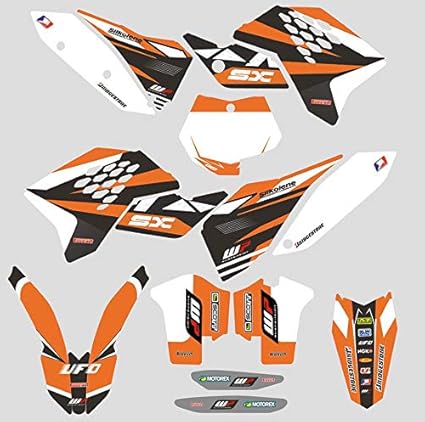 Jfg Racing Adesivi Personalizzati Adesivi Completi Per Decalcomanie Adesivi Kit Grafici Per 07 10 K T M 125 144 150 250 450 505 Sx Sxf Sx F Amazon It Auto E Moto