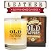 Old Factory Scented Candles - Leather - Decorative Aromatherapy - Handmade in The USA with Only The Best Fragrance Oils - 11-Ounce Soy Candles