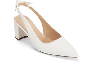 Juliet Holy Womens Pumps Pointed Toe Slip on Slingback Cute Bowknot Classic Chunky Block Heels