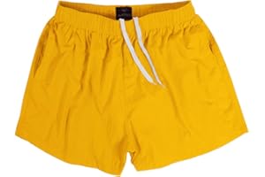 MADHERO Men Swim Trunks Short with Mesh Lining Solid Bathing Suit