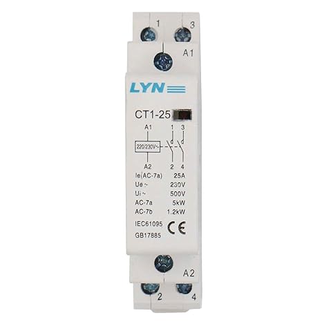 heschen Haushalt AC Schütz CT1–25 2 Pole Zwei Normal Close 220 V/230 V Coil Spannung 35 mm DIN Rail Mount
