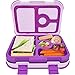 Bento Box for Kids, AIZARA Leakproof BPA Free Lunch Box Food Storage Container 4 Compartment Snack Packing for Travel & to-go Meal School Picnic Boys Girls Children and more（Purple）