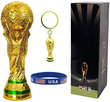 Hancel 2018 FIFA World Cup Trophy Replica Soccer Championship Trophy Fans Souvenir with Color Box - 8 Inches Tall