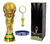 Hancel 2018 FIFA World Cup Trophy Replica Soccer Championship Trophy Fans Souvenir with Color Box - 8 Inches Tall