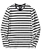 Zengjo Black and White Striped Shirt Men(S,Black&White Wide)