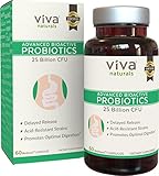 Viva Naturals ADVANCED Probiotics, 60 Caps, 25 Billion CFU, BioXtend Technology for Targeted Release and Increased Absorption