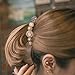 Meilliwish Noble Flower Pearl Banana Hair Clip 1 PCS(H48)(Ivory)