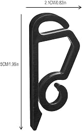 Simply Products 50 Black Gutter Hooks for Christmas String Lights Rope Lights view 2