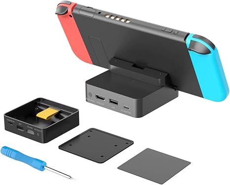 Elecgear Replacement Diy Enclosure For Nintendo Switch Dock Portable And Slim Tv Docking Station Housing With Magnetic Cover And Air Vent Design Usb Charging Dock Stand Empty Plastic Case Alone Amazon Co Uk