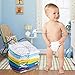 UBBCARE Baby Pocket Cloth Diapers Reusable Washable Adjustable 8 Pack with 8 Inserts Baby Shower Gifts (boy color)