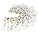 100 White Decorative Gold Dots Paper Luncheon Napkins Bulk Pack for Birthday Baby Bridal Shower Wedding 50th Anniversary Dinner and Confetti Party Supplies by Gift Boutique